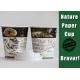 Personalized Hot Coffee Paper Cups , 12 Oz White Compostable Paper Cups