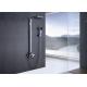 Square Plastic Rainfall Head Bathroom Shower Fixtures ROVATE With Slid Bar