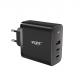 Fireproof PC 65w GaN Charger 3 Port Output For Mobile Phone / Tablet