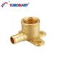 Brass Crimp Pipe Fittings Pex Pipe Connectors For Water Supply Systems