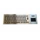 67 Keys Arabic All Metal Keyboard, Raised Buttons Keyboard With Built In Trackball