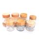 Oil Concentrate Bamboo Transparent Glass Jars Childproof Lid Dia 64mm 120ml