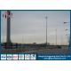 Q420 , Q460 Tubular Floodlighting High Mast Light Pole for Motorway Lighting