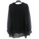 Black Long Sleeve Blouse Cotton / Spandex Material Women'S Clothing Tops