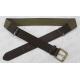 Old Brass Fixed Roller Buckle Cool Web Belts , PU Tip Khaki / Coffee Boys Web Belt