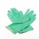 Green nitrile oil resistant gloves
