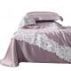 100% Mulberry Silk 19MM Duvet Cover Sets with Lace High End Wedding Bedding Type