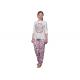 Spring Ladies Cotton Pyjamas / Soft Long Sleeve Top And Pant Nightwear