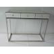 Three Drawer Mirror Tables Furniture Strong Stainless Steel Material