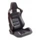 Automobile Universal Sport Racing Seats Carbon Look Red Stitching With Double Or