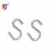 Electroplating Heavy Duty SS302 Metal S Clips Double Hanging Hook Wire Formed