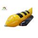 Commercial Grade Yellow 3 Seats Inflatable Fly Fishing Boats / Banana Boat Towable