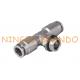 Push To Connect Pneumatic Hose Fittings Male Branch Tee 1/8'' 1/4''