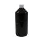 Liquid Medicine 1000ml Dark Brown Translucent PET Plastic Bottle with Tamper Proof Cap