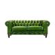 Vintage Green Leather Chesterfield Sofa Couch With 1/2/3/4 Seater