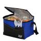 Blue Waterproof Insulated Cooler Bags , Thermal Lunch Bag Polyester 40*30*30cm