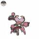 Pink Loving Bird Iron On Patches Elegant Cartoon Animal Design Customized Logo