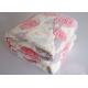 Double Sided Embossed Winter Fall Flannel Plush Blanket With Rose Flower Printed