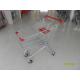 100L Grocery / Supermarket Shopping Carts With Clear Powder Coating