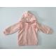 French Terry Hooded Autumn Melange Pink Baby Jacket Long Sleeve