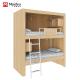 4000 X 900 X 2400mm Wooden Color Fashion Bunk Bed For Youth Hostel Support customization