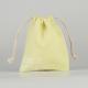 Lemon Color Eco Friendly Organic Muslin Cotton Pouch Promotional Small Drawstring Bag