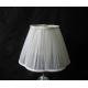 Hand Pinched Bedside Lamp Shade With Box Pleated Style And Pearls At Bottom