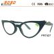 Cat eye shape reading glasses,made of PC frame ,decoration on the temple ,suitable for men and women