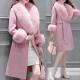                  New Design Autumn & Winter Warm Women Pink Long Fur Coats Clothing             
