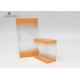 Rectangle PET Custom Printed Plastic Boxes Orange Color Size 5.8cm*3cm*7.8cm