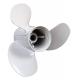 White 3 Blade Boat Propeller , Yamaha Replacement Propellers SGS TUV BV Listed