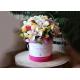 Colorful Collapsible Round Flower Box For Preserve Fresh Flower Recyclable Stackable