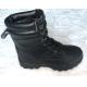 Pu / Rubber Outsole Army Safety Shoes High Cut Black Military Combat Boots