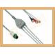 Mindray ECG Patient Cable 12 Pin For T5 and T8 3 Leads Snap AHA
