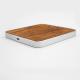 Micro USB Port Wooden Qi Wireless Charger , Portable iPhone Charging Station