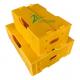 Reusable Vegetable Corrugated Boxes 2mm-11mm Thickness Yellow Green