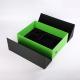 Double Door Luxury Gift Boxes Black Green Pu Leather Cardboard Customized Cutout