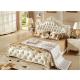 Bedroom Furniture Antique French Style King Size White Leather Wooden Bed