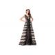 Black Color Embroidery Lace Long Evening Gowns / Sleeveless Prom Party Dress