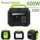 EU AC Socket Portable Power Station 600W 576wh Power Bank for Camping Customizable