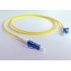 Flame Retardant Single Mode Patch Cord With Short Boot / High Density Connectors