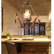 Industrial Retro Rustic Pendant Light Cafe Design Kerosene E27 Lamp Holder wood pendent light(WH-VP-128)