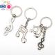 Silver Musical Brass Keyring Business Gift Handmade Engraved Custom Double Sided Word Blank Metal Keychain