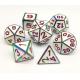 Practical Sturdy Fancy Metal Dice Set Hand Engraved For Gifts
