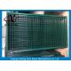 Dark Green PVC Coated Welded Fence Gate With Round Post For Gym XLF-16