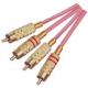 1.5meter -- 10meter Gold plated Metal Connector Clear PVC  2RCA plug to 2RCA plug Video cable