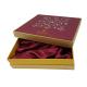 Gold Color Box Die Cut Attractive Flower Shape Customized Gift Box Packaging with Silk Material Tray