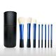 Pro Level Quality Full Face Makeup Brush Set With Durable Blue Plastic Handle