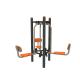 Factory Price Body Building Outdoor Fitness Equipment  Three-seated Sit Push Machine