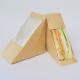 Brown Kraft Food Paper Cardboard Takeaway Lunch Packaging Sandwich Box With Window